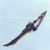 吃鸡传世烈焰熔岩双手刃魔龙双刃套装 武器模型儿童玩具摆件未开刃