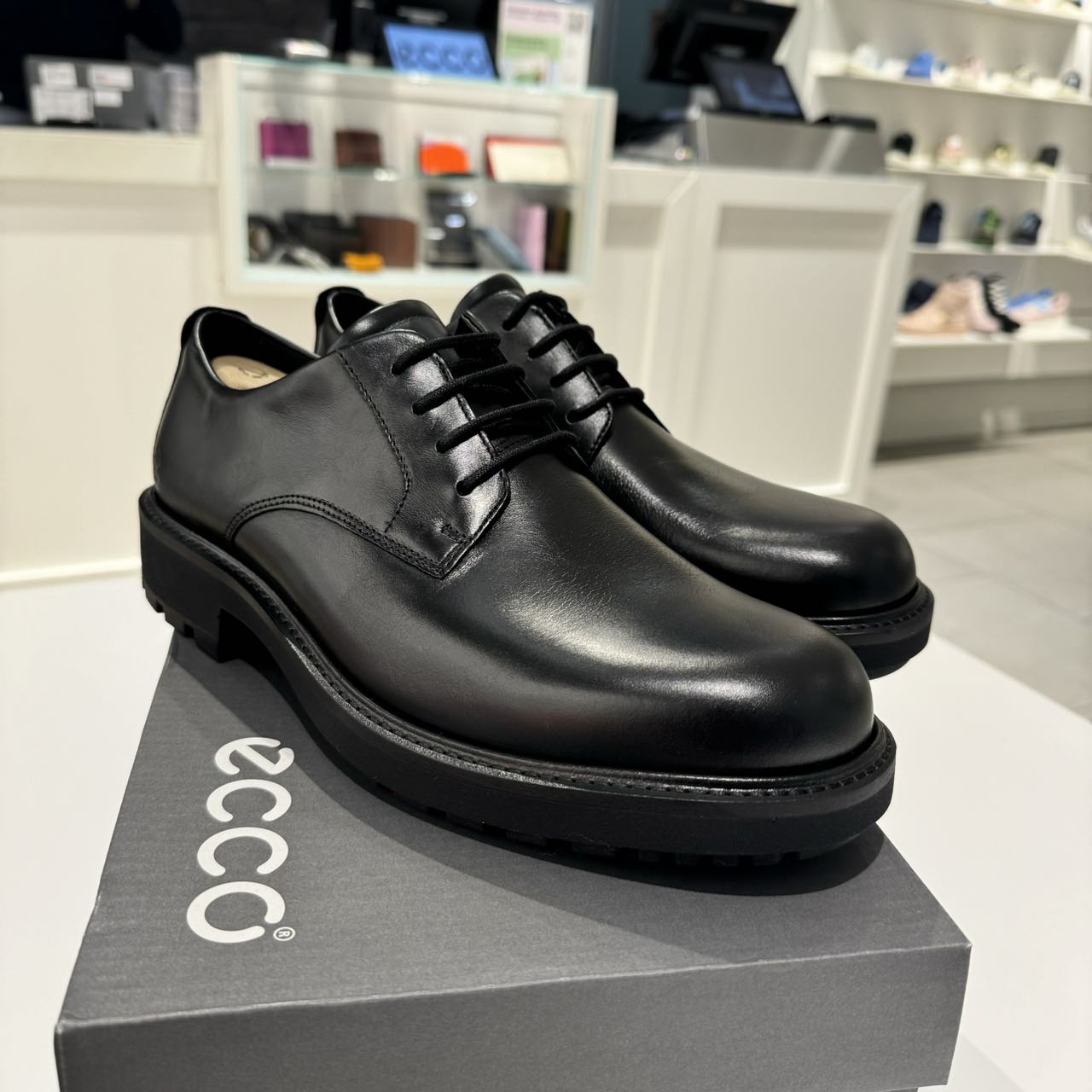 ecco爱步男鞋25秋冬新款商务正装皮靴德比鞋复古皮鞋奥斯陆550224