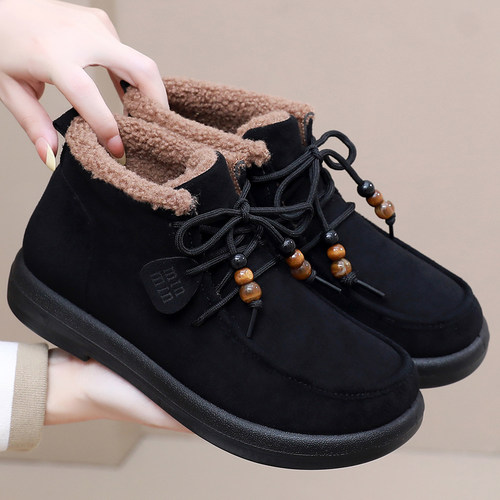 冬季老北京布鞋中老年加绒加厚