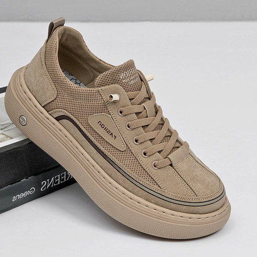 春夏男透气网面一脚蹬老北京布鞋