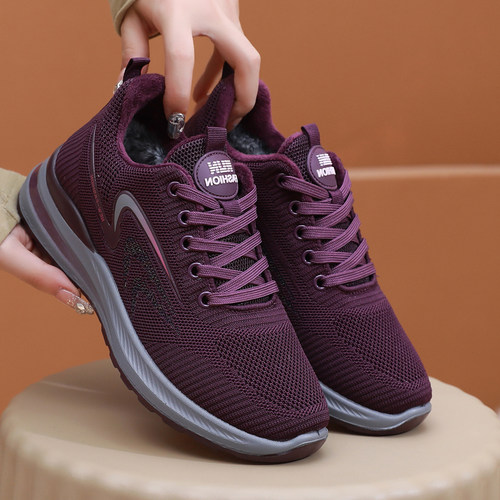 妈妈鞋子棉鞋女冬季加绒保暖