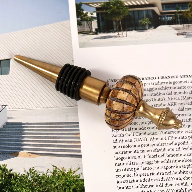 印度进口牛骨黄铜酒瓶塞红酒保鲜盖葡萄酒密封塞创意酒塞礼品礼物