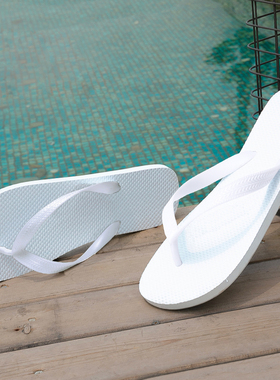 白色人字拖男英伦韩版防滑夏季软底简约情侣凉拖鞋潮室外时尚休闲