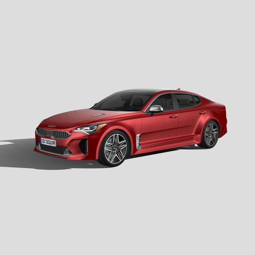 起亚Stinger GT 汽车3D模型 三维轿车FBX模型PBR写实模型 Blender