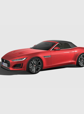 275.捷豹 F-Type R 动态敞篷车 3D模型 FBX汽车模型