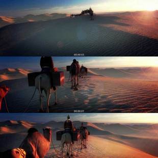 489丝绸之路沙漠骆驼商队 3D动画 三维建筑漫游 城市宣传片