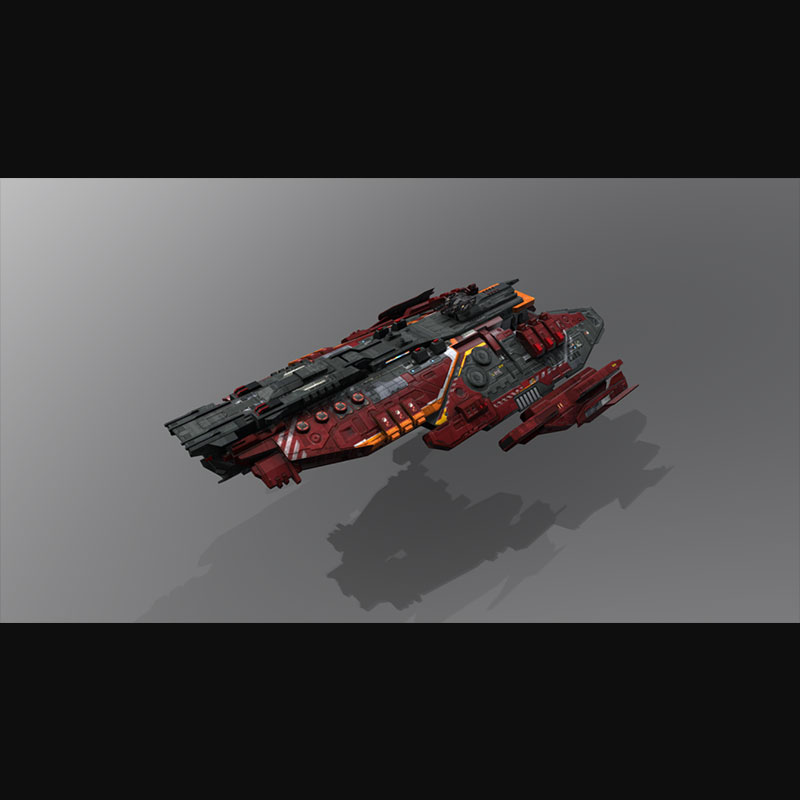 13.NB2护卫舰宇宙飞船  机甲战士太空飞船 三维模型3D模型FBX模型