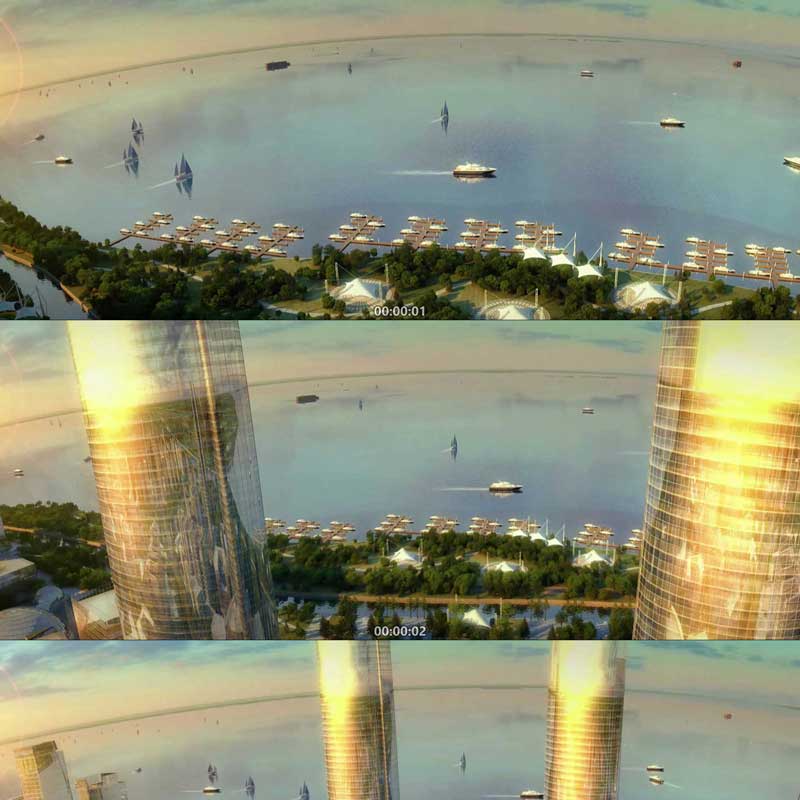 海滨城市 小蛮腰 建筑3D动画 三维建筑漫游 城市宣传片 视频素材
