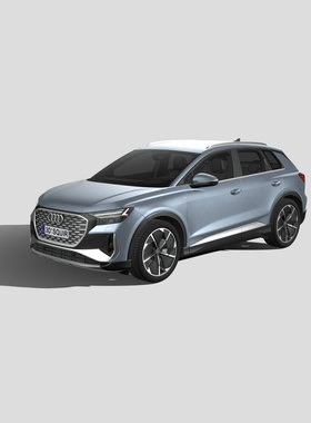 2.奥迪Q4 e-tron 汽车3D模型 三维轿车FBX模型PBR写实模型Blender