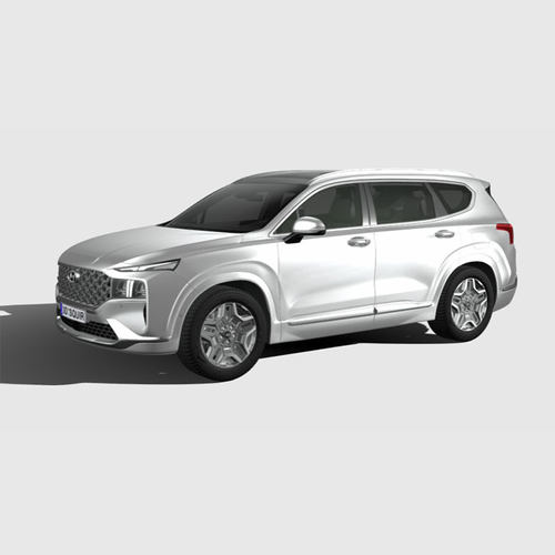 257.现代 SantaFe 2021 3D模型 FBX汽车模型
