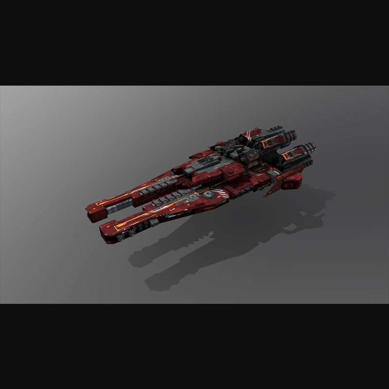 14.无畏2B宇宙飞船巡洋舰 太空飞船 三维模型 3D模型FBX模型