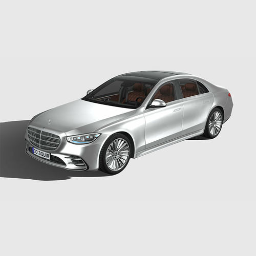 396.梅赛德斯奔驰S系  Mercedes-BenzAMG2021 3D模型 FBX汽车模型