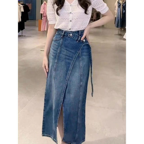 小个子重工牛仔半身裙女春夏新款