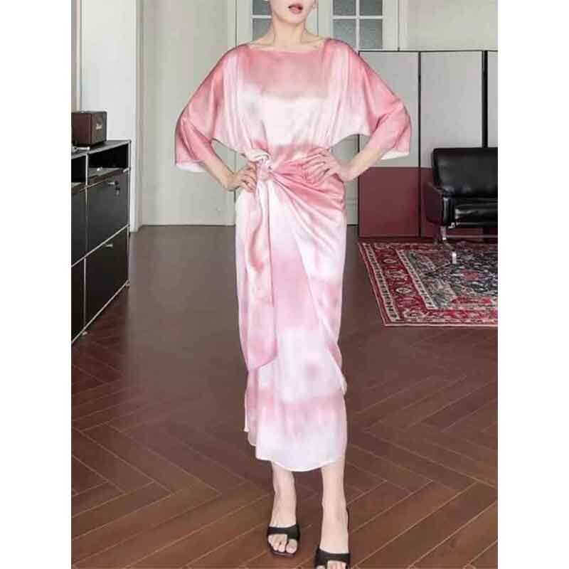 法式气质名媛高级宽松显瘦连衣裙女夏季新款设计感洋气别致套装裙