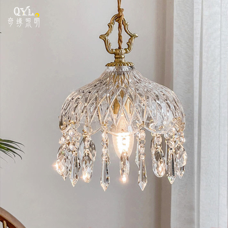 水晶全铜法式壁灯小吊灯