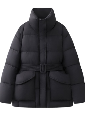 艾诺丝丽姿2025冬季新款时尚百搭立领收腰显瘦保暖羽绒服AR004154