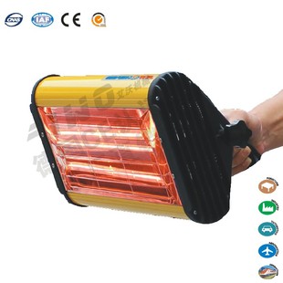 汽车喷漆烤灯手持短波红外线移动烤漆灯管工业烤漆房高温烤漆灯