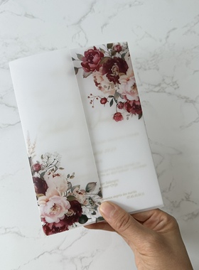 硫酸纸外壳 请柬封套5x7inch