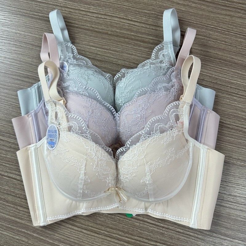 安芝娜6605无钢圈内衣女士中厚B杯小胸聚拢上托防下垂调整文胸罩