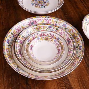 锦凤景德镇骨瓷菜盘浅盘深盘大容量鱼盘家用陶瓷餐具酒店可微波炉