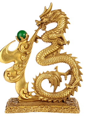 纯铜青龙十二生肖摆件