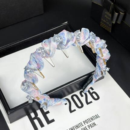 高颅顶水晶发箍女春夏2026新款高级感洋气时尚洗脸头箍压发卡头饰