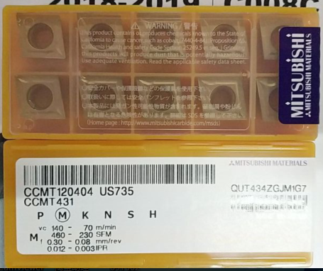 三菱车刀片 CCMT120404 US735 CCMT120408 US735菱型