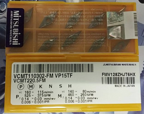 三菱车刀片 VCMT110302-FM VP15TF  VCMT110304 VP15TF