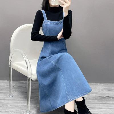 加大码牛仔背带裙韩版宽松显瘦