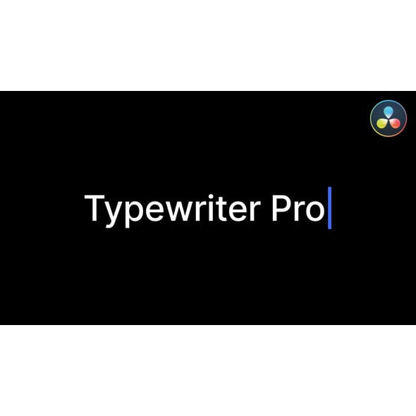 打字输入动画达芬奇预设模板 Typewriter Pro