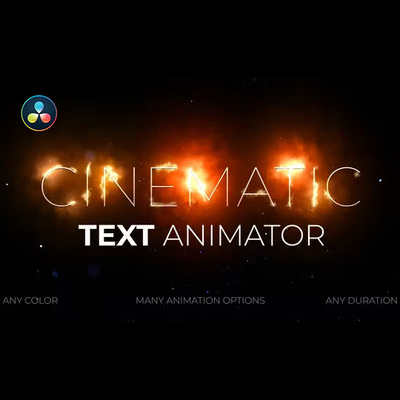 史诗游戏电影预告片字幕达芬奇模板 Cinematic Title Animator