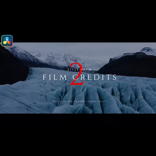 电影片头片尾字幕演职员表达芬奇模板