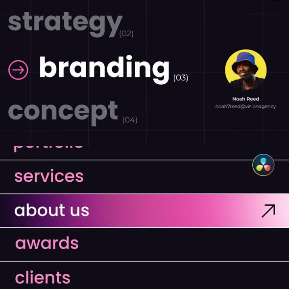 滚动文字选项列表动画达芬奇模板