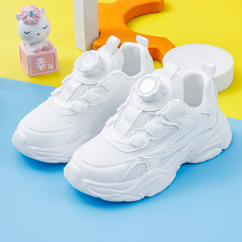 儿童白色运动鞋网面男女童小白鞋