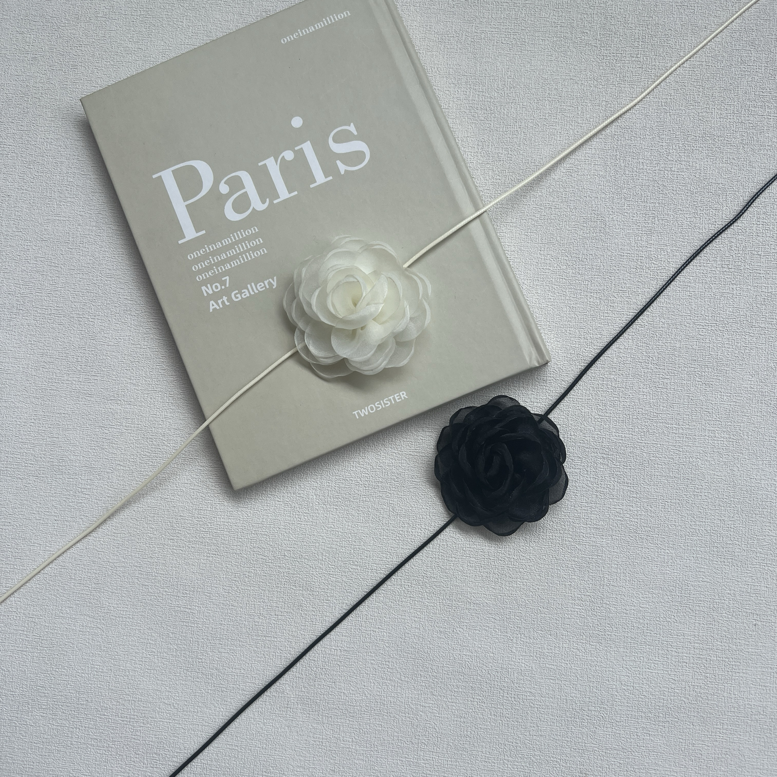 法式温柔玫瑰纱花choker手工绑带项链复古小众纯欲度假风项圈女