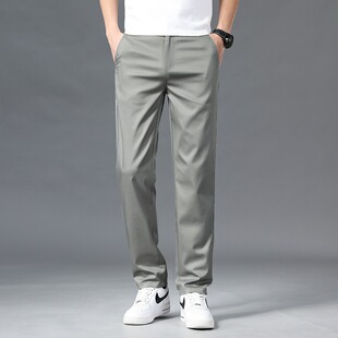 2026新款 男合体修身 香港男式 休闲裤 宽松直筒夏季 裤 冰丝休闲裤