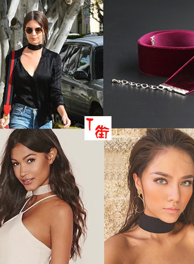 choker宽边黑色丝绒脖子饰品颈带