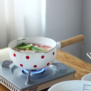 雨花石搪瓷奶锅雪平锅泡面锅螺蛳粉锅搪瓷油炸锅有导流口火电通用