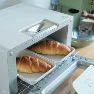 雨花石搪瓷卷边长方托盘零食盘吐司面包盘备餐盘日式 烧鸟盘调色盘