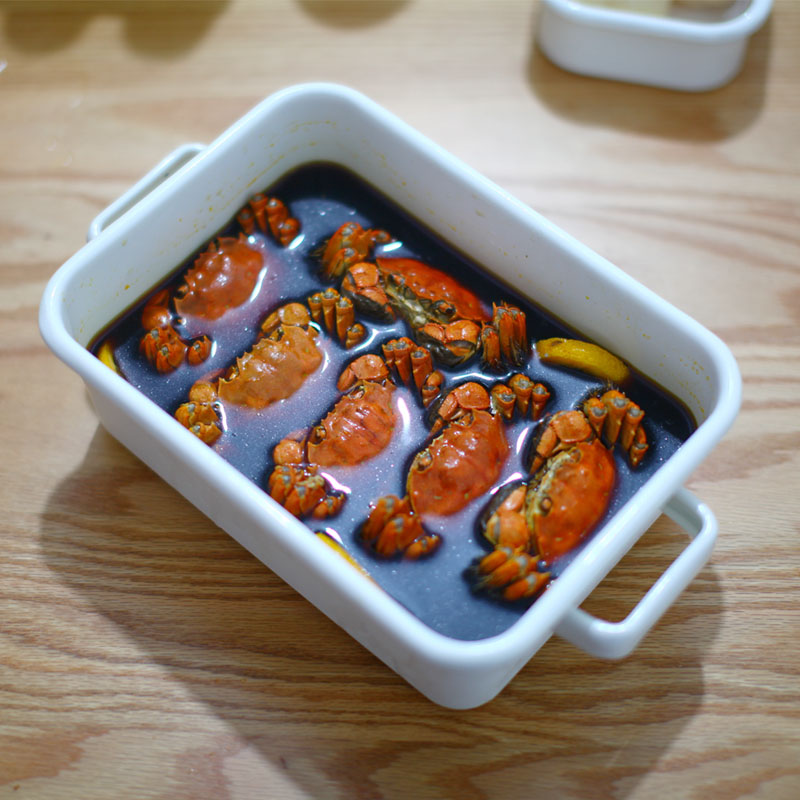 雨花石搪瓷日式加厚长方形双耳盘搪瓷盘糟卤保鲜容器卤菜食物盒