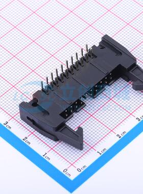 连接器 NJ-2.54-2*10PW 弯插,P=2.54mm 2x10P 牛角扣