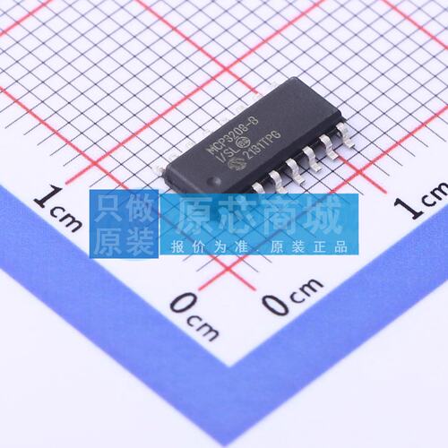模数转换芯片ADC MCP3208-BI/SL SOIC-16 原装 电子元器件配单