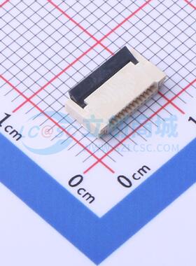 连接器 FFC05036-12SBD113W5M SMD,P=0.5mm,卧贴 翻盖式 12P 双侧