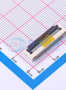 连接器 FPC05036-43200 SMD,P=0.5mm,卧贴 翻盖式 36P 下接