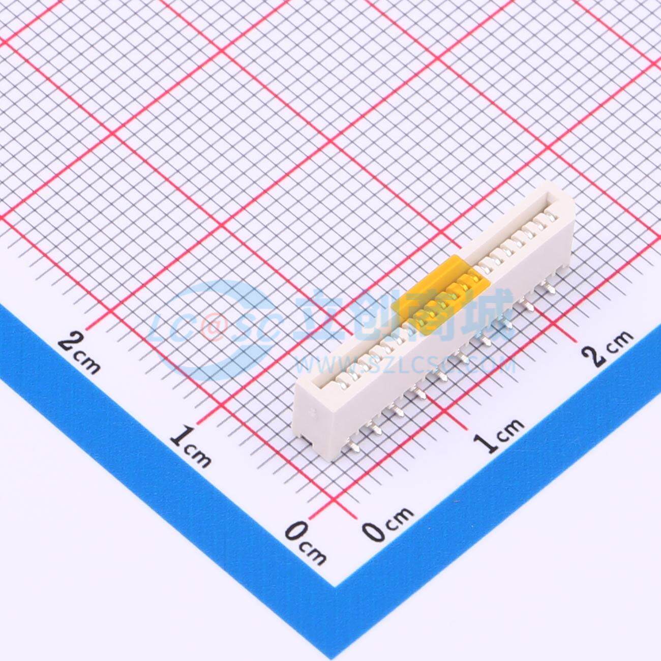 连接器 AFB10-S20LCA-00 SMD,P=1.0mm 无锁 20P 单侧触点/垂直