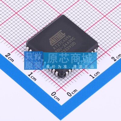 非易失性存储器(ROM) AT27C4096-90JU PLCC-44(16.6x16.6) 原装