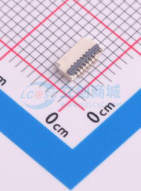连接器 AFH34-S07FIA-1H SMD,P=0.5mm,卧贴 翻盖式 7P 双侧触点/