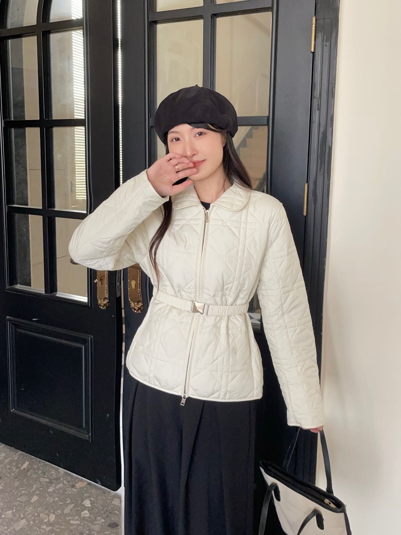 2025秋季新款女装白色棉服女棉衣/棉服