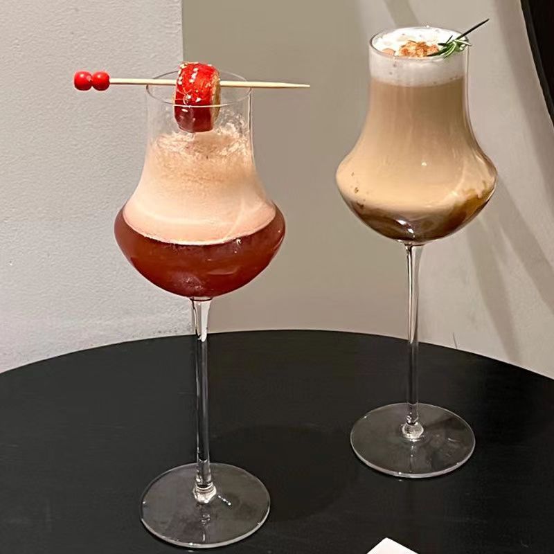 ins创意造型调酒杯高脚阔口