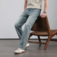 新款 百搭日常通勤高端商务弹力裤 牛仔裤 宽松直筒长裤 男士 高端夏季